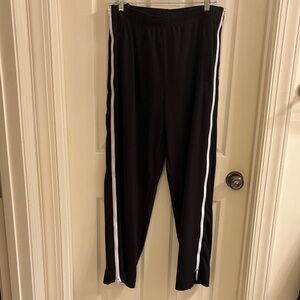 Adaptive Surgery Black Joggers with White full side zippers by Deyeek